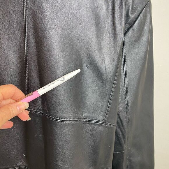 Covington 20-22 W Vintage genuine leather,soft and supple black coat/bla… - Picture 8 of 9